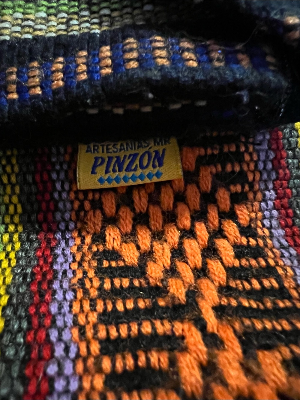 Multi-Color Striped Woven Boho Backpack - Picture 3 of 4
